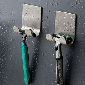 Scoby - Scheermeshouder - Badkamer Accessoire - Wandhaak - Shower Holder - Zilver - 2 Stuks