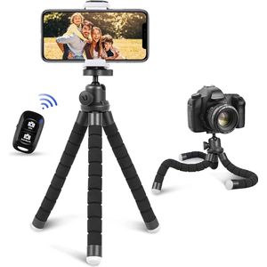 Mini Statief voor Smartphone en Camera - Anti-Slip Lightweight Statief - Bluetooth Afstandsbediening - Reizen Camping Selfie