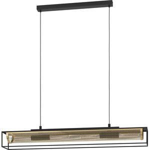 EGLO Nohales Hanglamp - E27 - 112 cm - Zwart/Goud - Staal