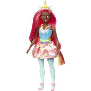 Barbie Dreamtopia Eenhoorn - Rood Haar met Gele Hoorn - Modepop