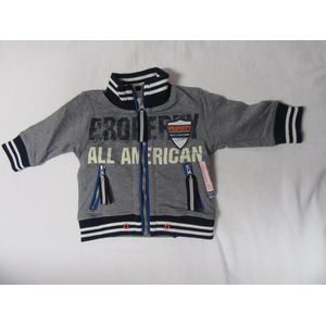 dirkje, jongens , gilet , grijst/ blauw , all american 23 , 98 - 3 jaar