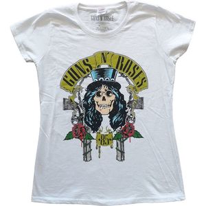 Guns N' Roses - Slash '85 Dames T-shirt - 2XL - Wit