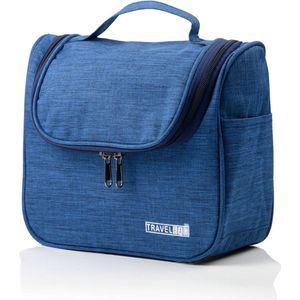 Ophangbare Toilettas met Haak - Dames & Heren - Travel bag Organizer - Waterdichte Reis tas - Mannen & Vrouwen - Blauw