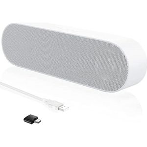 Soundbar pc - Mini soundbar - Pc soundbar - Computer soundbar - Soundbar computer - 3,6 x 22 x 6,3 cm - Wit
