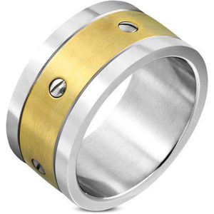 Amanto Ring Akay - Heren - 316L Staal - 11 mm - Maat 60 - 19