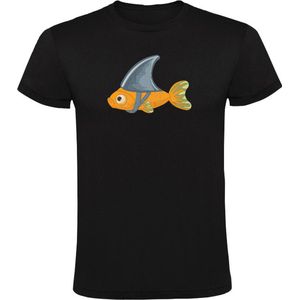 Vis met een haaienvin Heren T-shirt - zee - dieren - vakantie - boot - surfen - vissen - zwemmen - verjaardag - huisdier - visser - humor - grappig