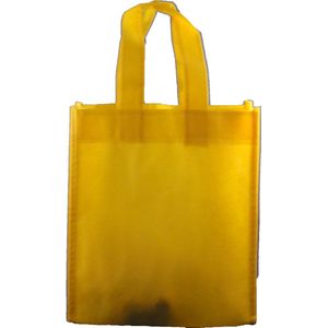 Non-woven tasje 19x9x22cm geel 25 stuks - Cadeautasje - Kado zakjes - Geschenktasje - Cadeauverpakking - Giftbag