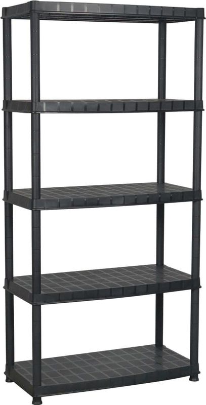 vidaXL - Opbergrek - 5-laags - 85x40x185 - cm - kunststof - zwart
