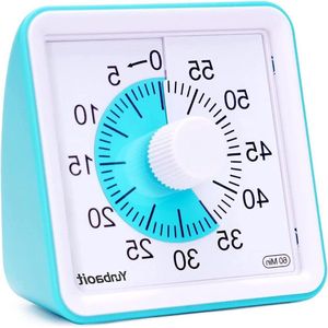 Visuele Analoge Timer - Stille Countdown Clock - Time Management Tool voor kinderen en volwassenen - Blauw