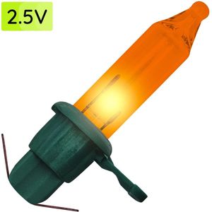 OE Lightning Reserve Kerstlampje - Groene Insteek Fitting - 2.5V/0.425W - Oranje Licht