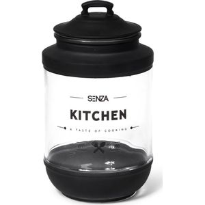 SENZA Glazen Voorraadpot KITCHEN - Zwart