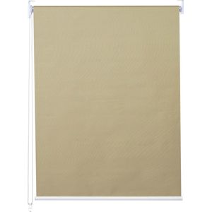 Rolgordijn MCW-D52, raamrolgordijn zijtrekgordijn, 50x160cm zonwering verduisterend ondoorzichtig ~ beige