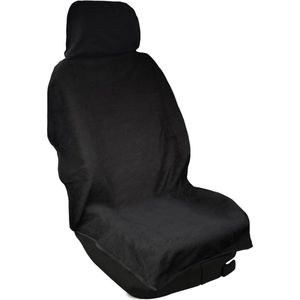 Badstof autostoelbeschermer voor voorstoelen - katoenen bestuurdersstoelhoes - autohoes voor sportwerk - zomer en winter