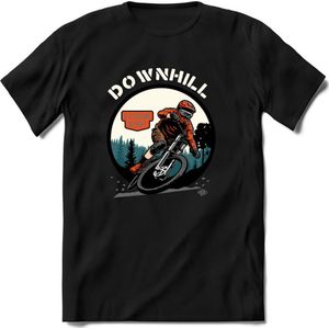 Downhill | TSK Studio Mountainbike kleding Sport T-Shirt | Oranje | Heren / Dames | Perfect MTB Verjaardag Cadeau Shirt Maat S