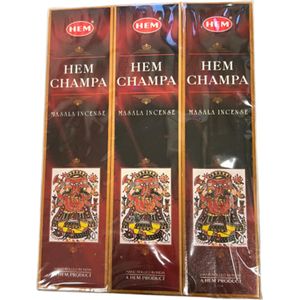 HEM Champa wierook - verpakking van 12 st. (platte pakjes)