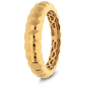 Glow 214.122456 Dames Ring - Minimalistische ring - Sieraad - Goud - Goudkleurig - 925 Zilver - 3 mm breed