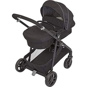 2-in-1 kinderwagen/kinderwagen zwart - geboorte tot 4 jaar - 0-22 kg - Pramette naar kinderwagen Kinderwagen