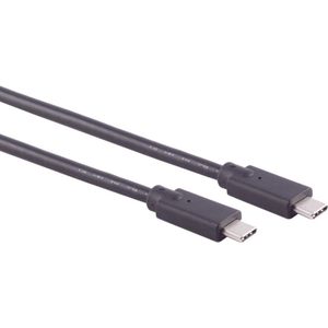 USB-C naar USB-C kabel - USB2.0 - tot 100W / zwart - 4 meter