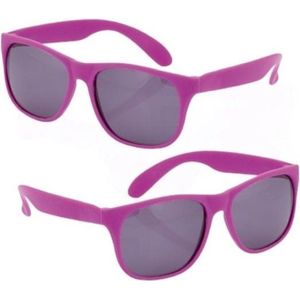 4x stuks voordelige paarse party zonnebrillen - Verkleedbrillen - Voor volwassenen