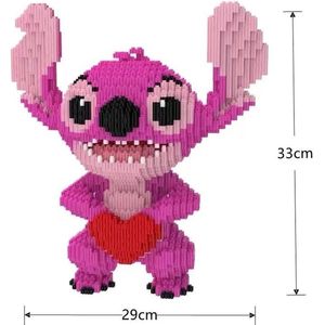 Lillo en Stit bouwstenen bouwpakket Roze - Speelgoed van Lillo en Stit puzzel 5300 stuks - Stit Puzzel - Lillo stit puzzel for kids - Stit bouwstenen contructiespeelgoed - Angell en Stit