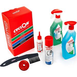 Cyclon Onderhoudsset Bike Essentials Wax Lube Rood 5-delig