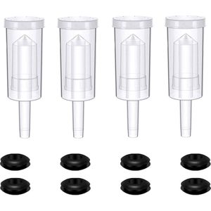 Transparante gisting airlock- 4 stuks fermentatiebuisjes van kunststof - wijnterugslagklep - fermentatieventiel met stop - voor wijngisting en bier maken