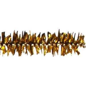 Chenilledraad, L: 30 cm, dikte 6 mm, glitter, goud, 24 stuk/ 1 doos