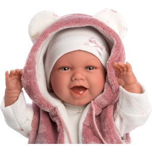 Llorens soft body babypop vrolijk met geluid en speen 42 cm