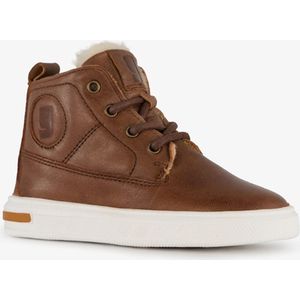 Groot hoge leren sneakers voor jongens cognac - Maat 23 - Uitneembare zool