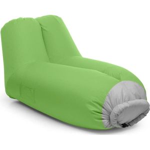Airlounge luchtsofa 90x80x150cm rugzak wasbaar groen polyester