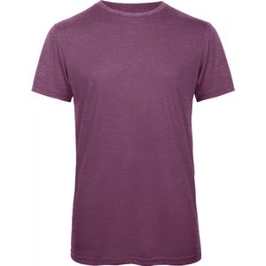 T-shirt Heren L B&C Ronde hals Korte mouw Heather Purple 50% Polyester, 25% Katoen, 25% Viscose