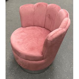 mbc-living - fauteuil -  Lazy Chair - schelp  - oud rose - draaibaar