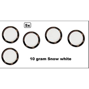 5x PXP Professional Colours 10 gram Snow white - schmink Festival thema feest verjaardag party fun schminken