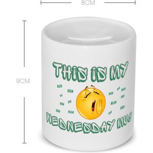 Akyol - this is my wednesday mug Spaarpot - Koffie - iemand die houdt van koffie - kopje koffie - woensdag koffie - koffie liefhebbers - quote - verjaardagscadeau - cadeau - kado - gift - geschenk - verrassing - 350 ML inhoud