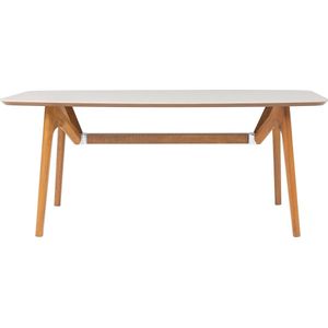 Furni24 Eettafel, W-onderstel, rechthoekig van hout