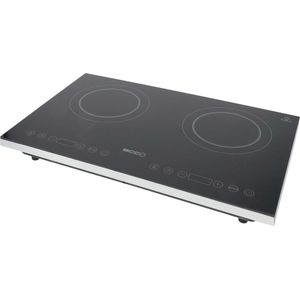 BCC inductie kookplaat vrijstaand - 2 pits - 3500W - Touch display - Warmhoudplaat - Zwart