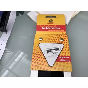 Deltafix brievenbus tochtafsluiter borstel Premium zwart kunststof