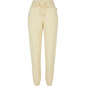 Urban Classics - Organic High Waist Dames joggingbroek - L - Geel