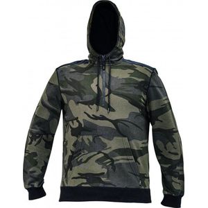 Camouflage hoodie/sweater groen maat XXL