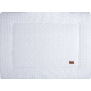 Baby's Only Gebreid boxkleed Cable - Parklegger - Speelkleed - Wit - 80x100 cm - Extra dik - Boxmatras - Tweezijdig te gebruiken