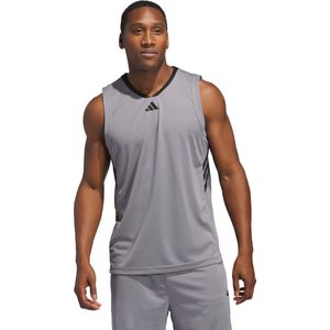 adidas Performance - Basketball Legends Tanktop - Grijs - 100% Gerecycled Polyester