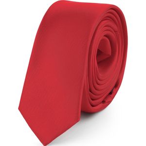 Ladeheid Smal Stropdas - Stropdassen voor heren - Lengte: 150 cm, Breedte: 5 cm - Donkerrood - LA-SR-SP-5