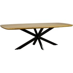 Eettafel Colorado Deens ovaal mangohout 180x90x77 cm - metalen matrix - naturel