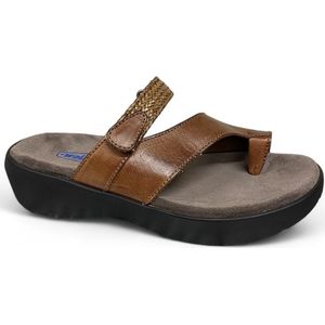 Wolky Slippers Collins cognac leer