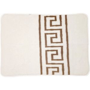 Wollen Deken 100% Premium Merino Wol Fluweelzacht - OnceDoce® 470 g/m² Ademend en Heerlijk Warm – WHITE CAMEL - Wasbaar - 200x200cm
