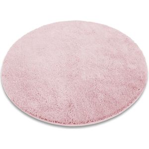 FLOORDIREKT Badmat SKY - Badmat in Vierkant & Rond - Antisliprug - Roze - Rond - 120 cm