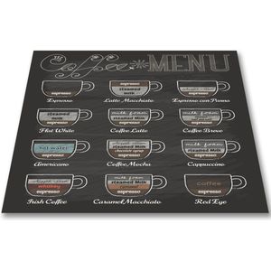 Papillon Inductie Beschermer - Antislip Afdekplaat - 60x60 - Coffee Menu