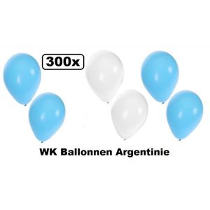 300x Ballonnen Argentinie - ballon landen oktoberfest apres ski blauw wit helium festival
