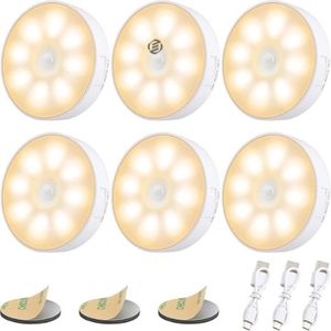 Equivera Wandlamp met Bewegingssensor - Wandlamp met Bewegingssensor - Binnen Lamp - Woonkamer Lamp - Oplaadbaar Nachtlamp - Lichtsensor Lamp - Kastverlichting