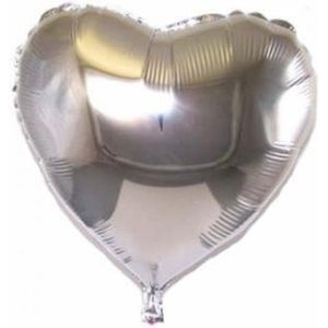 Valentijn Versiering I Love You Hartjes Ballonnen Valentijn Decoratie Folie Ballon Hart Zilver 60 Cm XL Formaat – 1 Stuk